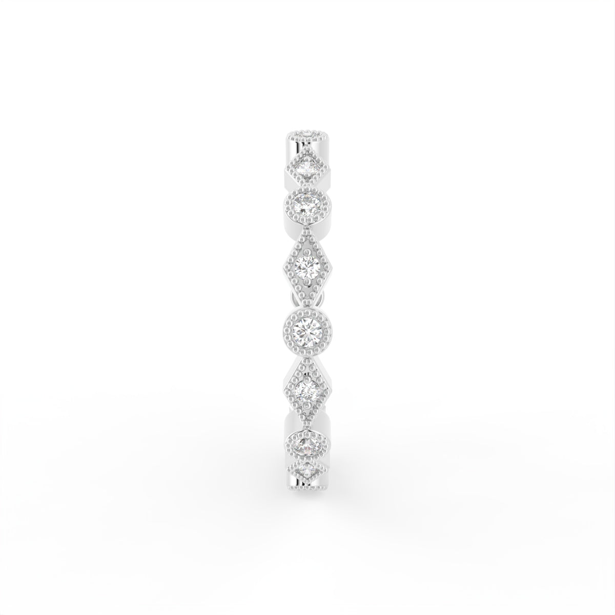 18K Bespoke Diamond Band Ring — SIDE