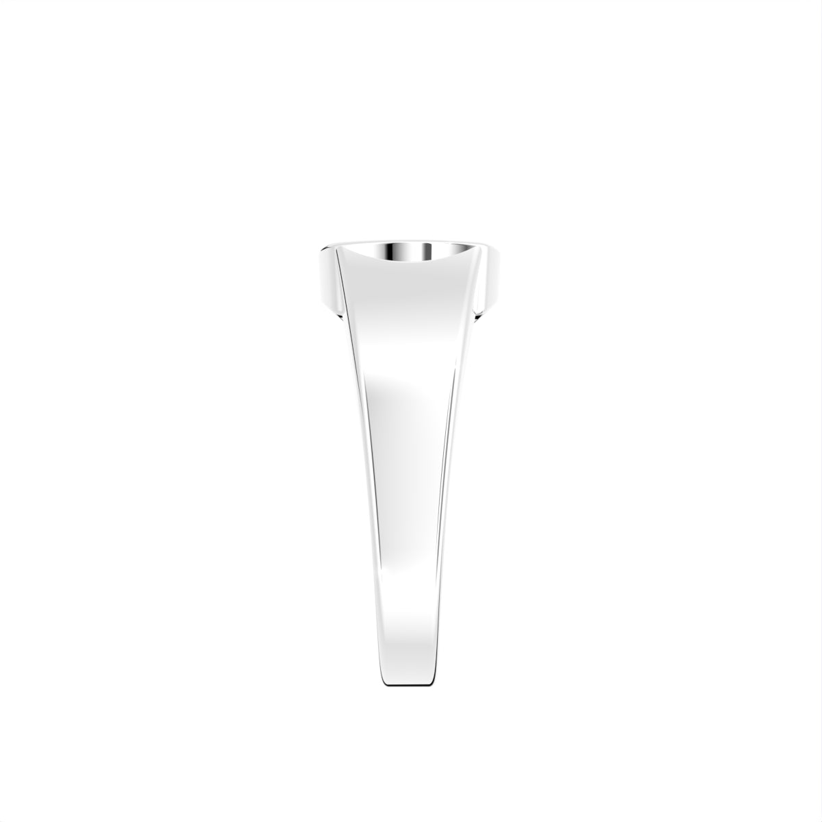 18K Bespoke Cushion Bezel Diamond Ring — SIDE