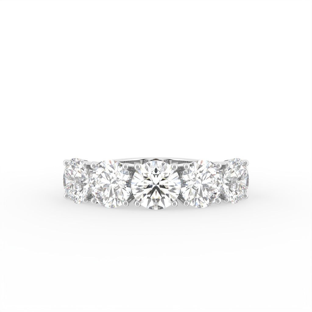 18K Bespoke Round Diamond Ring — TOP