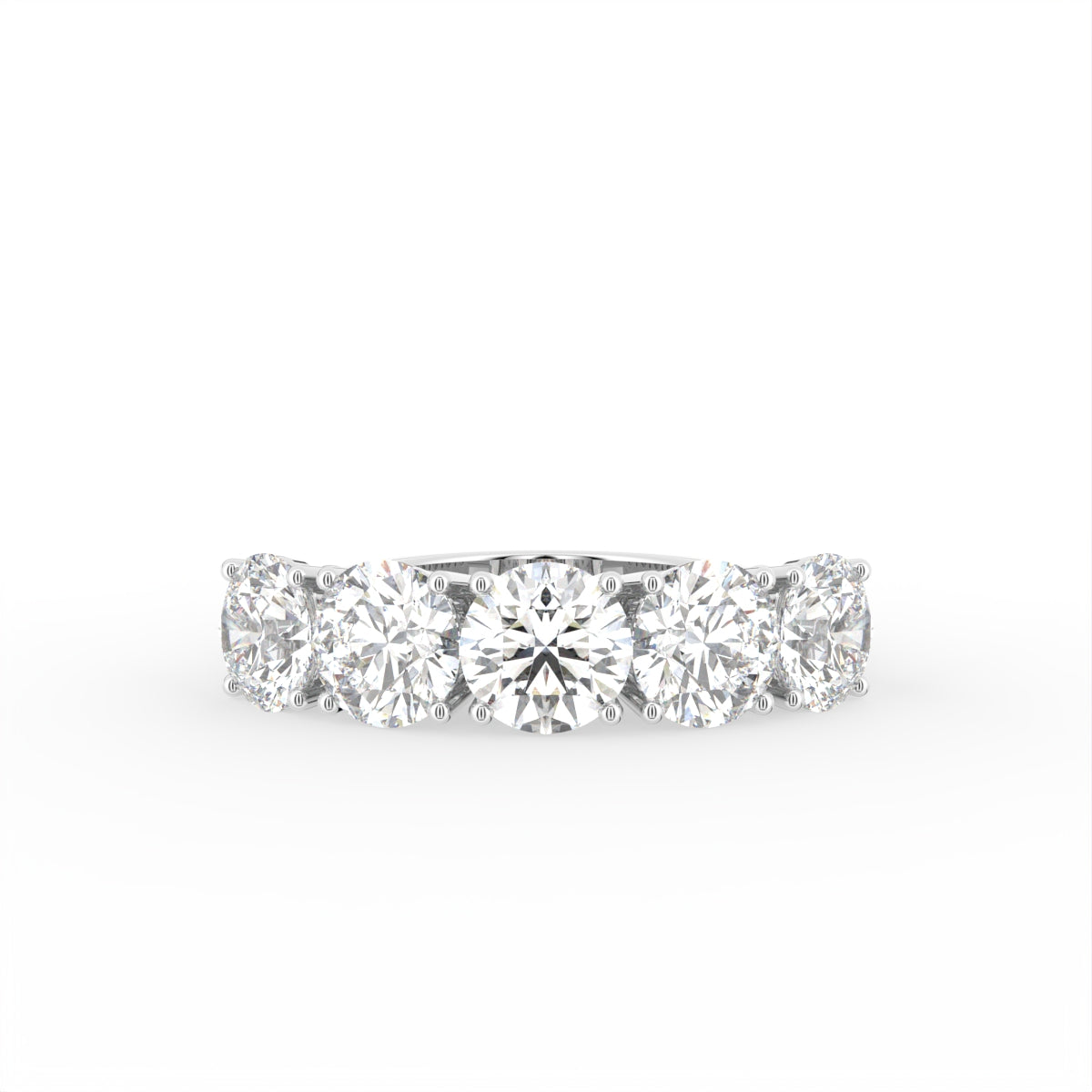 18K Bespoke Round Diamond Ring — TOP