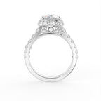 18K Shoulder Set Diamond Ring — FRONT