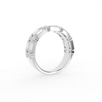 18K Half Eternity Diamond Ring — 3D VIEW