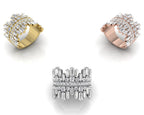 18K Double Finger Diamond Ring — 3 COLOR