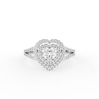 18K Halo Diamond Engagement Ring — TOP
