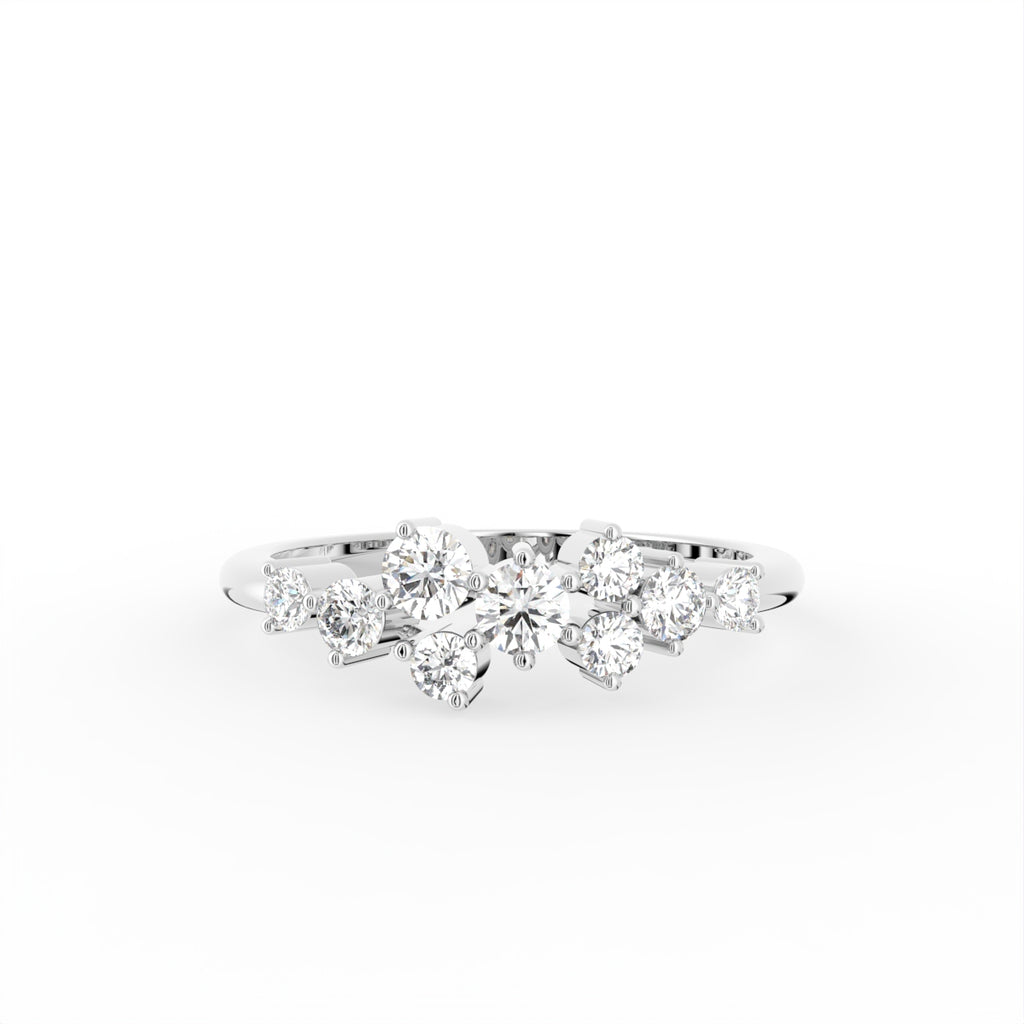 18K Eternity Round Diamond Ring — TOP