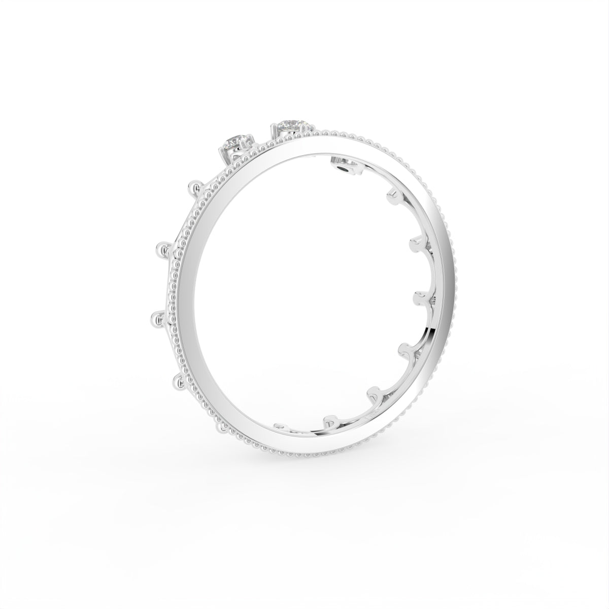 18K Bespoke Diamond Ring — 3D VIEW