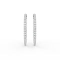18K Diamond Hoop Earrings — TOP