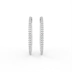 18K Diamond Hoop Earrings — TOP