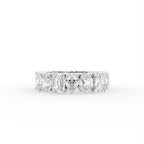 18K Full Eternity Emerald Cut Diamond Ring — TOP
