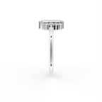 14K White Gold Baguette Diamond Ring — SIDE