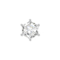 14K White Gold Princess Diamond Stud Earrings — TOP