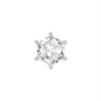 14K White Gold Princess Diamond Stud Earrings — TOP