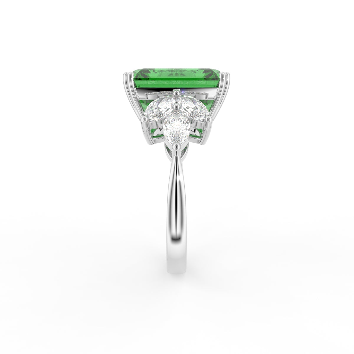 18K Solitaire Marquise Diamond Ring — SIDE