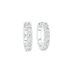 18K Diamond Piercing Hoop Earrings — 3D VIEW