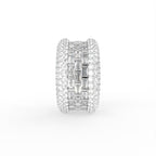 18K Wide Pave Diamond Ring — SIDE