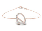 18K Alphabet Diamond Bracelet — TOP