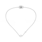 18K Gold Round Bezel Diamond Bracelet — FRONT