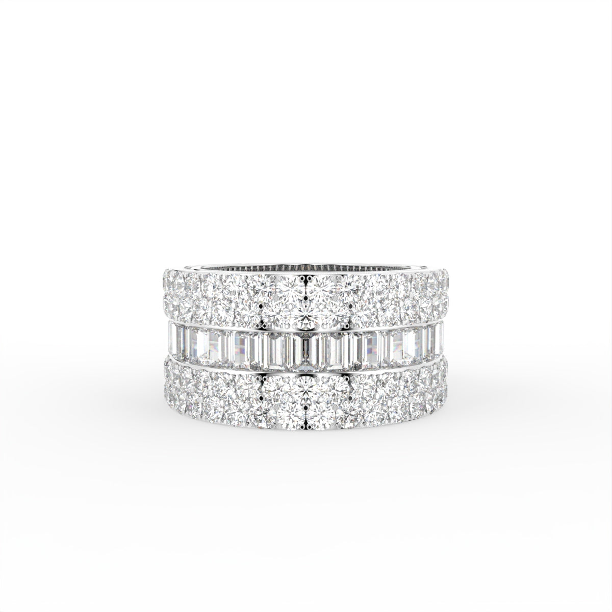 18K Bespoke Baguette Diamond Ring — TOP