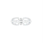 18K White Gold Bespoke Round Diamond Ring — TOP