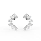 18K Mixed Cut Bespoke Diamond Earrings — TOP
