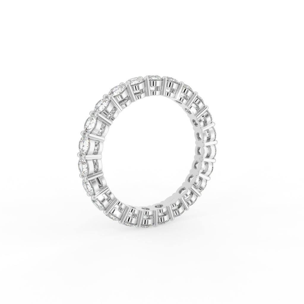vimg:FJ5832|vimg:FJ5833|vimg:FJ5843|vimg:FJ4357|18K White Gold Full Eternity Round Diamond Ring — 3D VIEW
