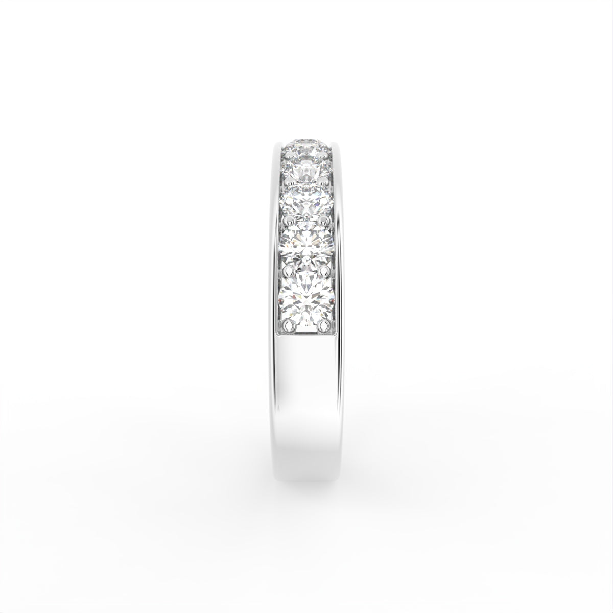 18K Eternity Round Diamond Ring — SIDE