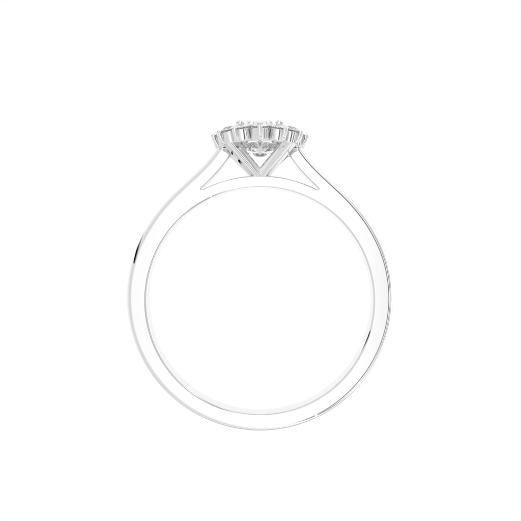 18K Halo Diamond Ring — FRONT