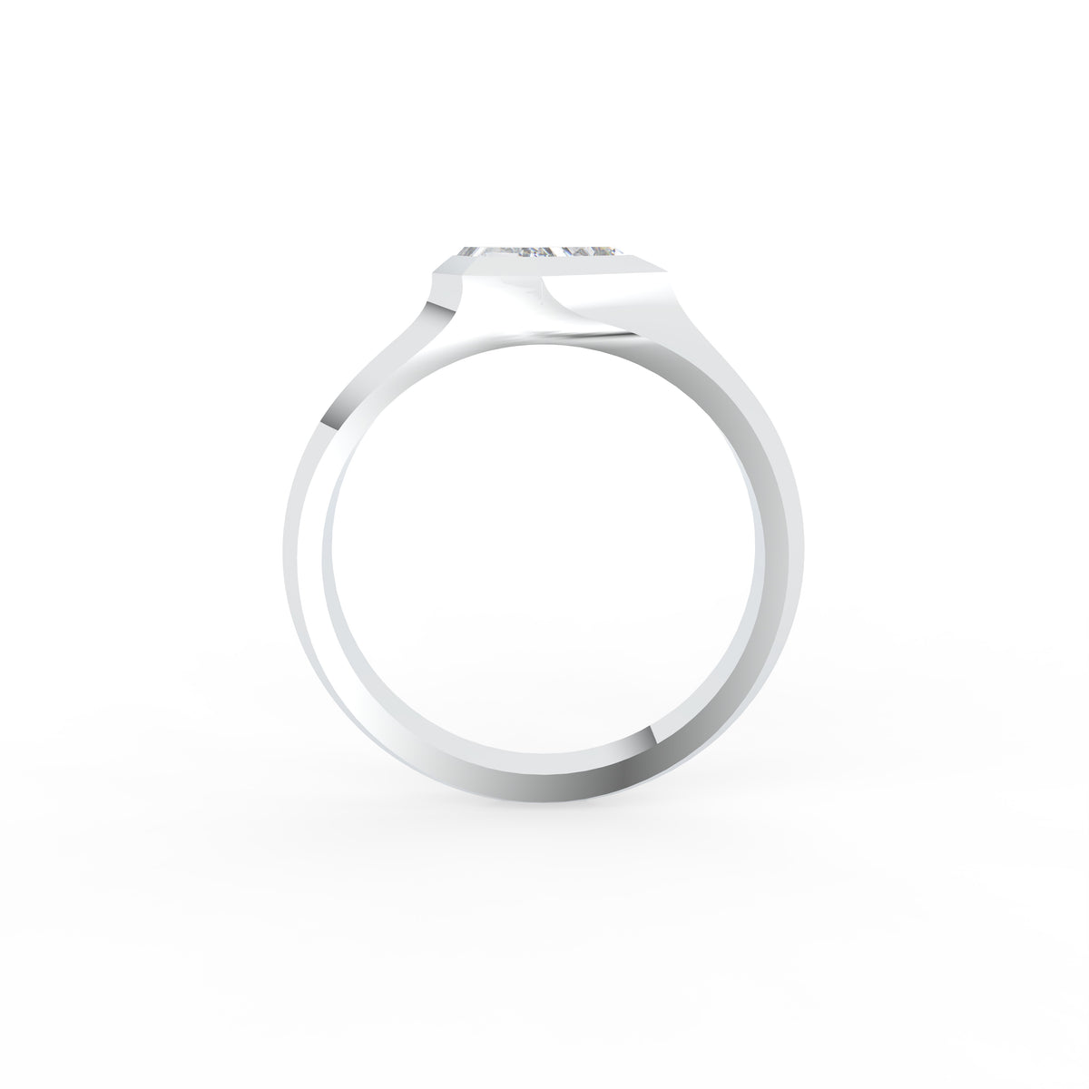 18K Bespoke Geometric Diamond Ring — FRONT