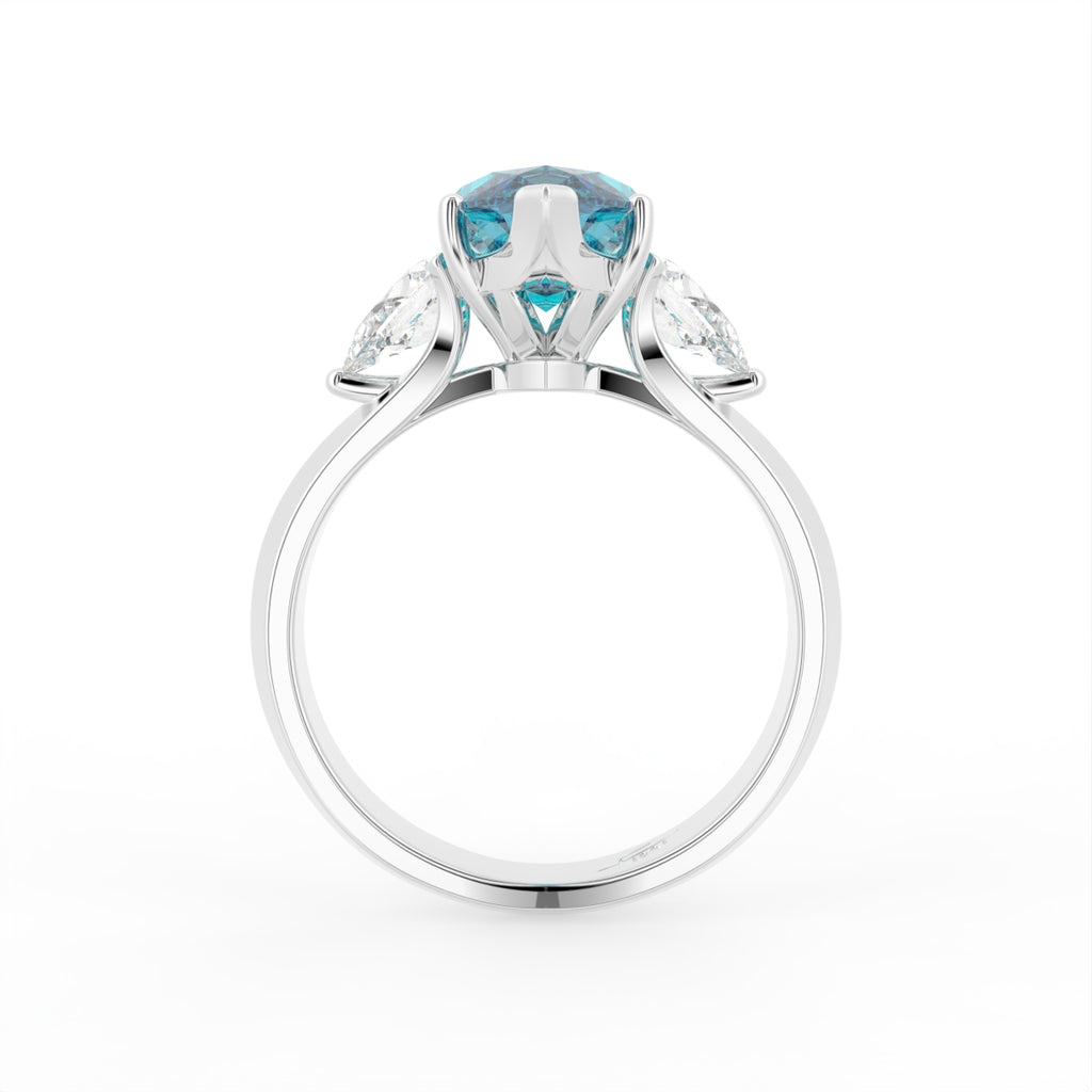 vimg:FJ2447|18K White Gold Trilogy Marquise Diamond Ring — FRONT
