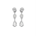 18K Drop Diamond Earrings — BACK