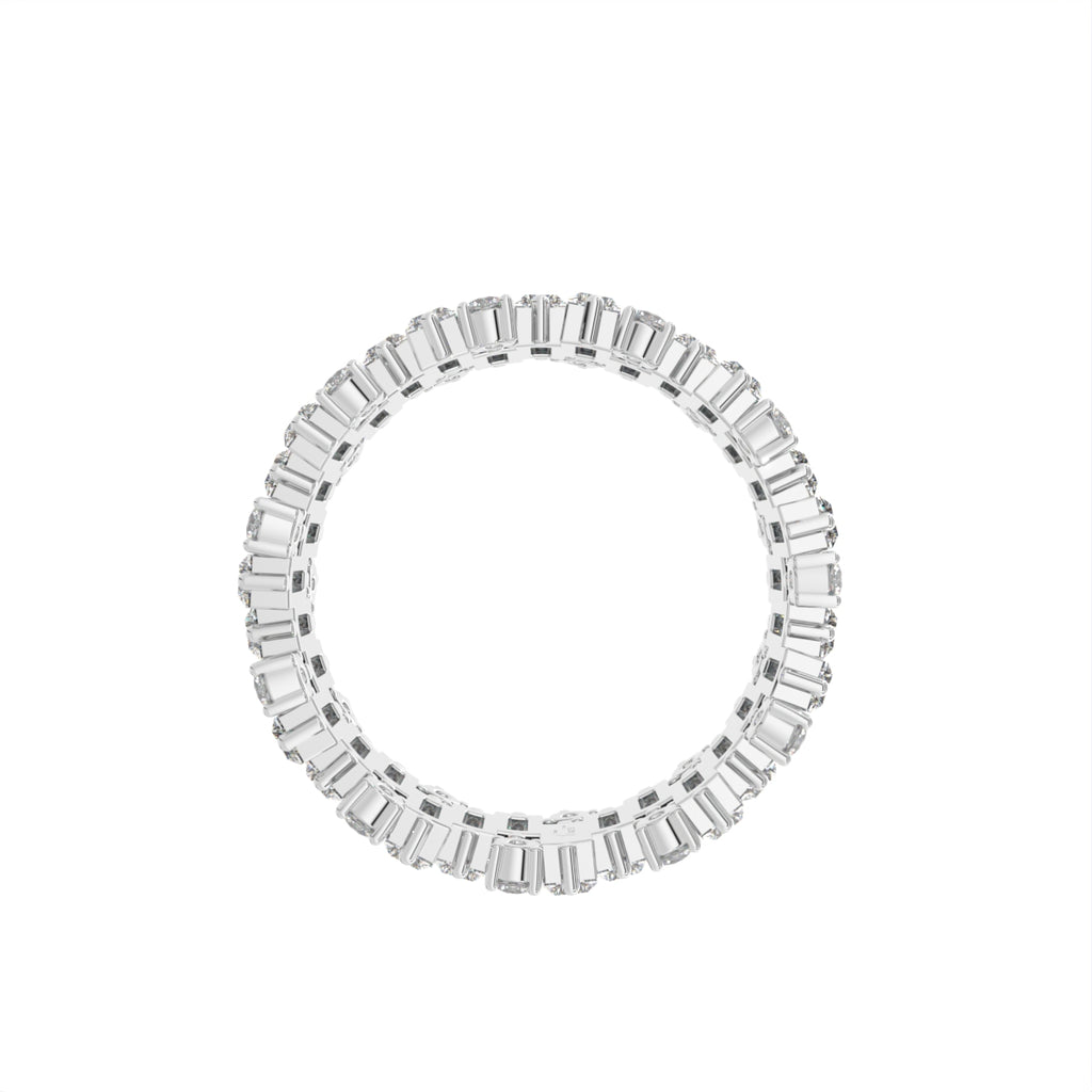 18K White Gold Baguette Eternity Diamond Ring — FRONT
