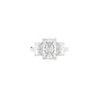 18K Trilogy Three-Stone Diamond Engagement Ring — TOP