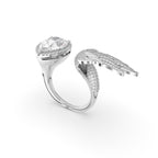 18K Bespoke Pear and Wing Diamond Ring — 3D VIEW