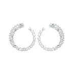 18K Baguette Diamond Moon Earrings — TOP