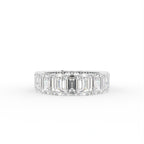 vimg:FJ3909|vimg:FJ4064|vimg:FJ4061|vimg:FJ4062|14K White Gold Eternity Emerald Diamond Ring — TOP