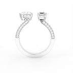 18K Bespoke Heart Diamond Ring — FRONT