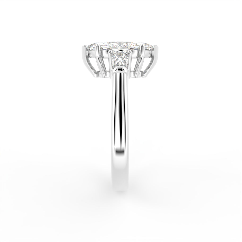 vimg:Z00293|18K Trilogy Marquise Diamond Ring — SIDE
