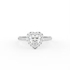18K Halo Heart Diamond Ring — TOP