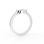 18K Yellow Gold Marquise Diamond Promise Ring — 3D VIEW