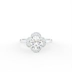 18K Halo Diamond Ring — TOP