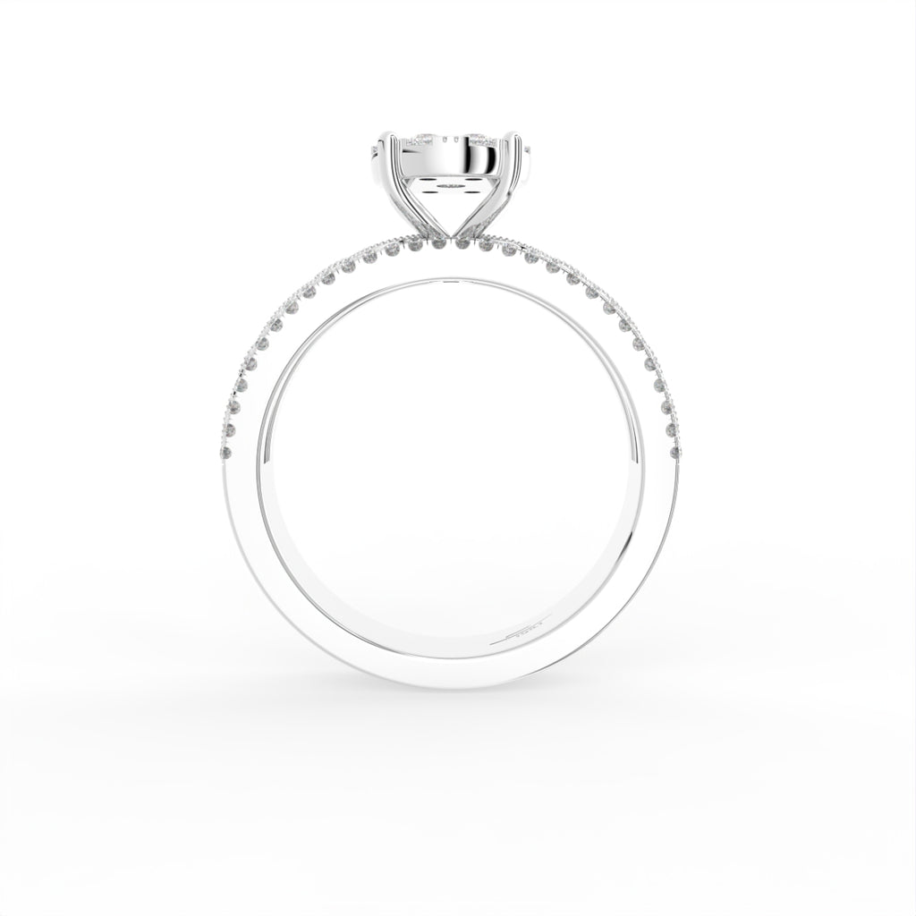 18K Round Diamond Ring — FRONT
