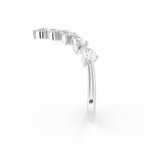 18K Bespoke Pear Diamond Ring — SIDE