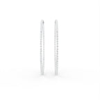 18K Round Diamond Hoop Earrings — TOP
