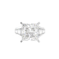 18K White Gold Cushion Diamond Ring — TOP