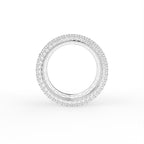 18K Wide Pave Diamond Ring — FRONT