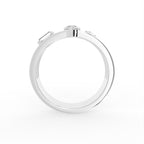 18K Triple Band Diamond Ring — FRONT