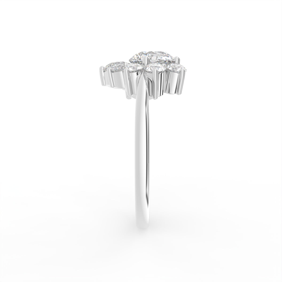 18K Bespoke Diamond Ring — SIDE