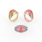 Sterling Silver Cushion Diamond Ring — 3 COLOR