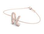 18K Alphabet Diamond Bracelet — 3D VIEW