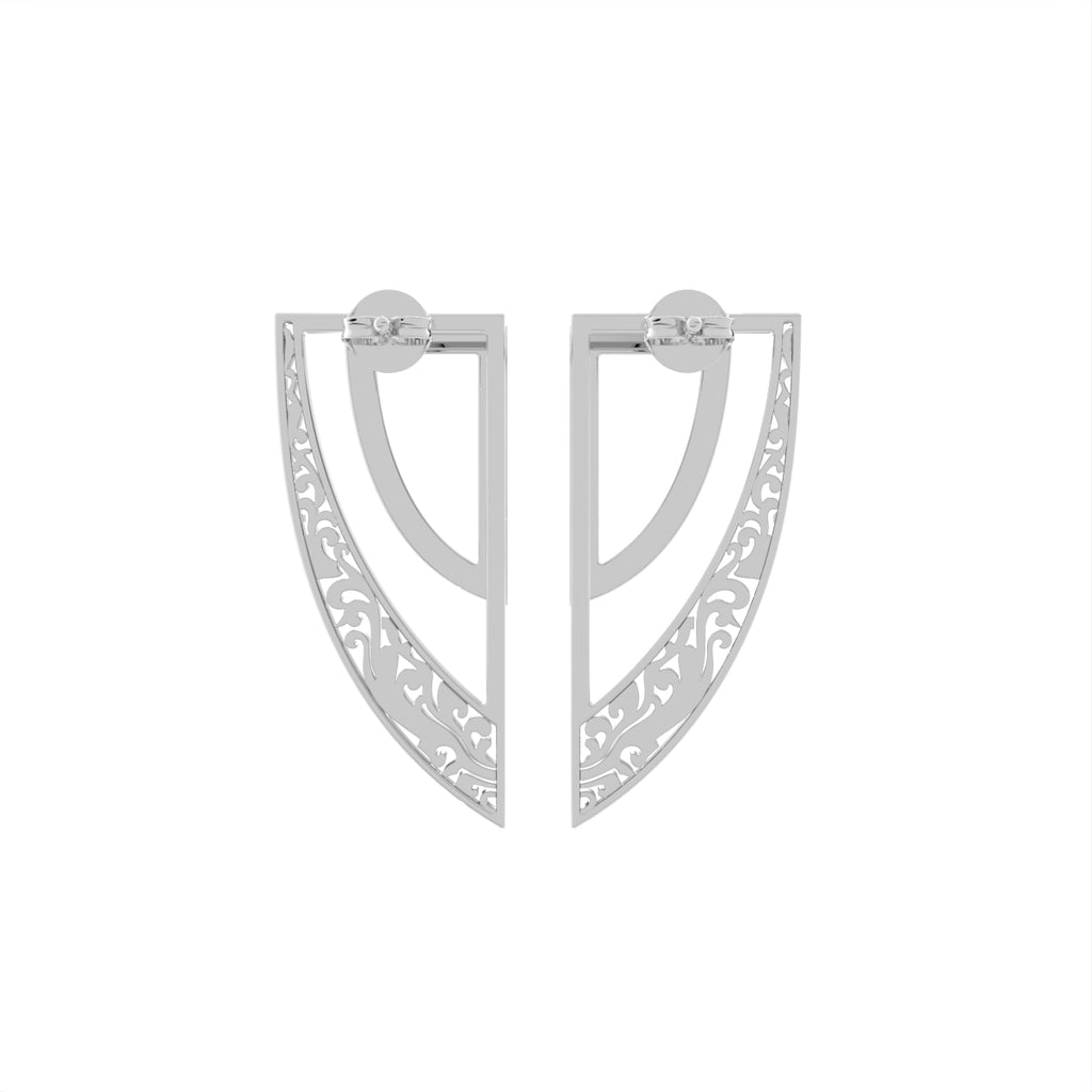18K Lab Grown Diamond Earrings — BACK